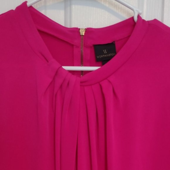 Worthington Ladies Bright Pink Sleeveless Top - Picture 3 of 6